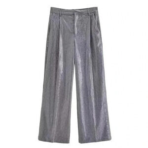 10-ZARA Sequin Pant - Grey‎